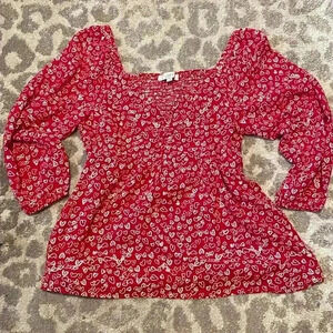 Loft Red Heart Blouse 14